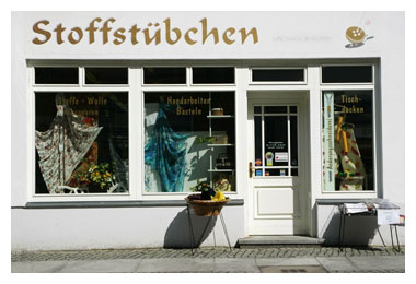 Stoffst�bchen Strausberg Schaufenster